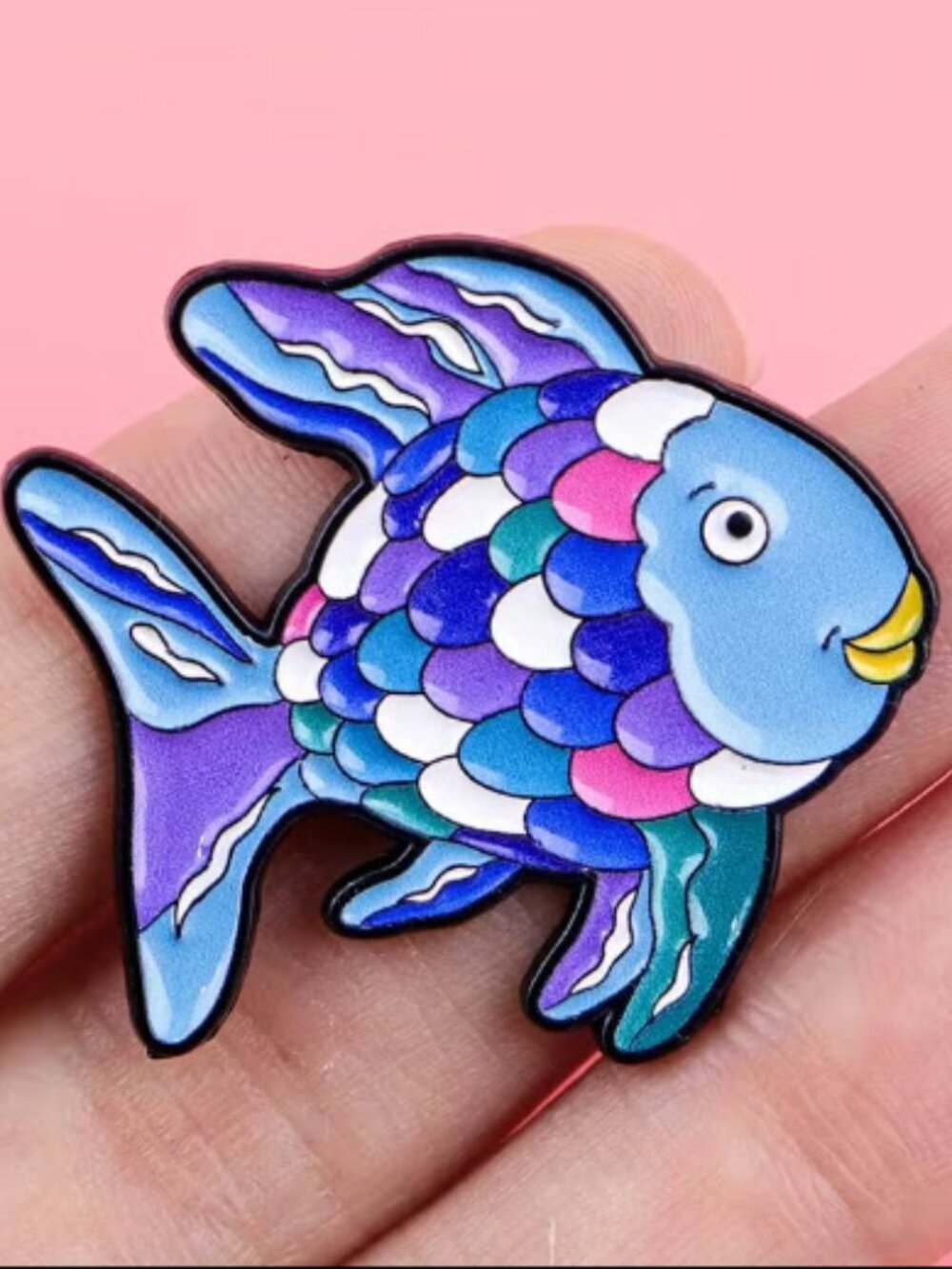 Rainbow Fish Enamel Pin
